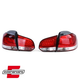 LED stražnja svjetla LedBar (crvena/kristal) / Volkswagen Golf VI (2008-2013), LDVWC9