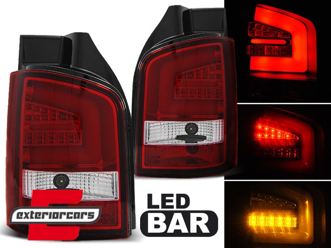 LED stražnja svjetla LedBar (crvena/kristal) / Volkswagen T5.1 (04.2010-2015), LDVW98
