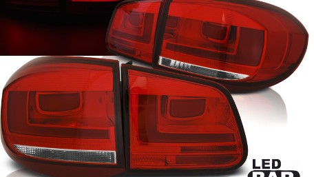 LED stražnja svjetla LedBar (crvena/kristal) / Volkswagen Tiguan I (10.2007-2011), LDVWH3