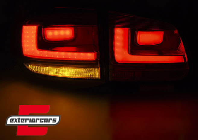 LED stražnja svjetla LedBar (crvena/kristal) / Volkswagen Tiguan I (10.2007-2011), LDVWH3
