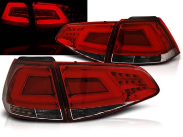 LED stražnja svjetla LedBar (crvena/kristal) / VW Golf 7 VII (2013-2017), LDVW02