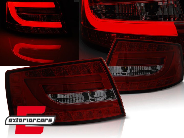 LED stražnja svjetla LedBar (crvena/smoke) / Audi A6 C6 4F limuzina (2004-07.2008), LDAUC1