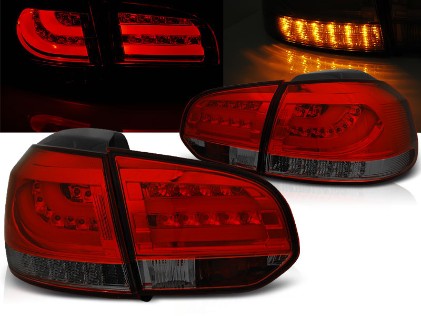 LED stražnja svjetla LedBar (crvena/smoke) / Volkswagen Golf VI (2008-2013), LDVWD0