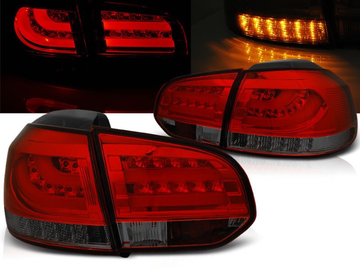LED stražnja svjetla LedBar (crvena/smoke) / Volkswagen Golf VI (2008-2013), LDVWD0