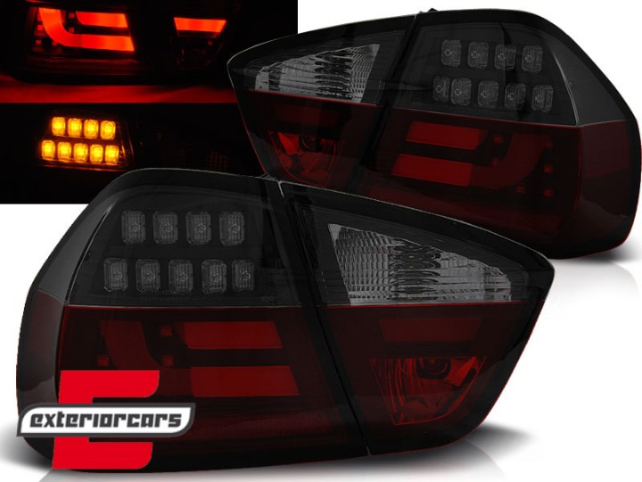 LED stražnja svjetla LedBar (crvena/smoke/crna) / BMW serije 3 E90 limuzina (2005-2008), LDBMN6