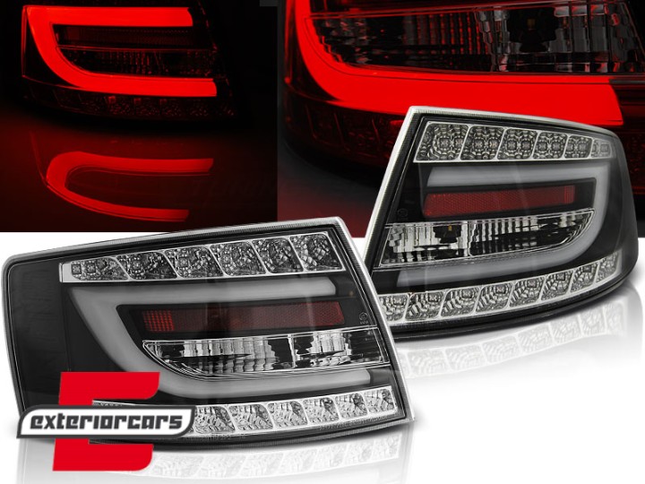 LED stražnja svjetla LedBar dizajn (crna) / Audi A6 C6 4F limuzina (2004-07.2008), LDAUB9