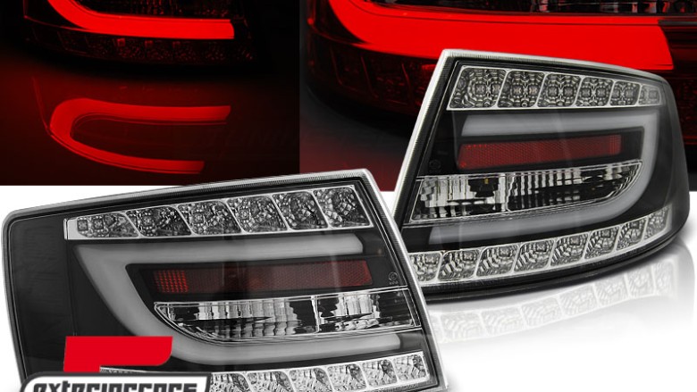 LED stražnja svjetla LedBar dizajn (crna) / Audi A6 C6 4F limuzina (2004-07.2008), LDAUC4