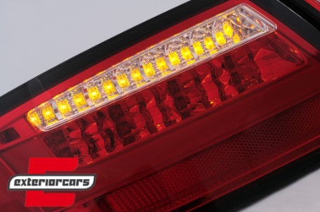 LED stražnja svjetla LedBar dizajn (crvena/kristal) / Audi A5 8T Coupe Cabrio Sportback (2007-2011), LDAUE2