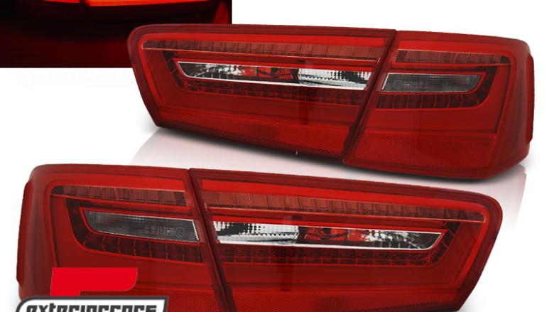 LED stražnja svjetla LedBar dizajn (crvena/kristal) / Audi A6 4G C7 limuzina (2011-2014), LDAUE5