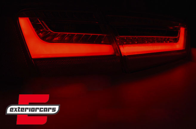 LED stražnja svjetla LedBar dizajn (crvena/kristal) / Audi A6 4G C7 limuzina (2011-2014), LDAUE5