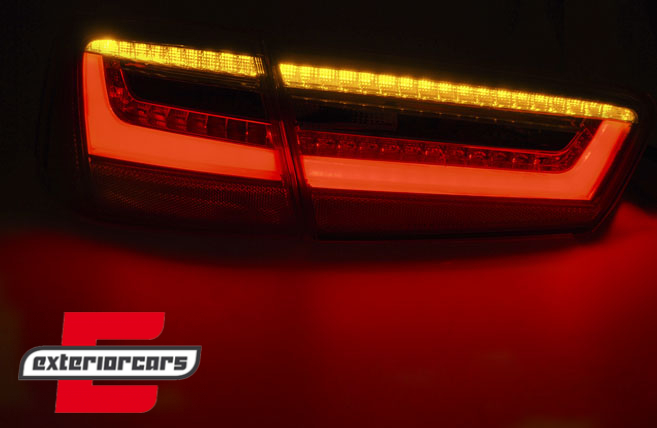 LED stražnja svjetla LedBar dizajn (crvena/kristal) / Audi A6 4G C7 limuzina (2011-2014), LDAUE5