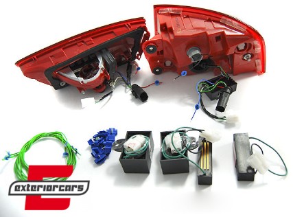 LED stražnja svjetla LedBar dizajn (crvena/kristal) / Audi A6 4G C7 limuzina (2011-2014), LDAUE5