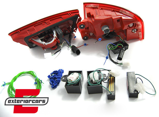 LED stražnja svjetla LedBar dizajn (crvena/kristal) / Audi A6 4G C7 limuzina (2011-2014), LDAUE5