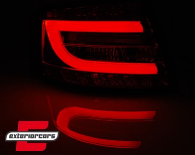 LED stražnja svjetla LedBar dizajn (crvena/kristal) / Audi A6 C6 4F limuzina (2004-07.2008), LDAUC5