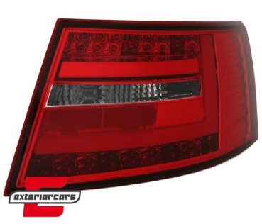 LED stražnja svjetla LedBar dizajn (crvena/kristal) / Audi A6 C6 4F limuzina (2004-07.2008), LDAUG2