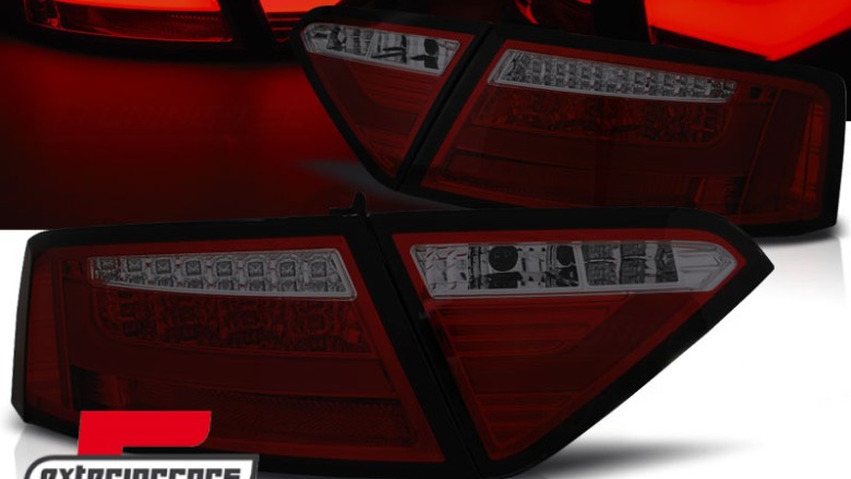 LED stražnja svjetla LedBar dizajn (crvena/smoke) / Audi A5 8T Coupe Cabrio Sportback (2007-2011), LDAUE3