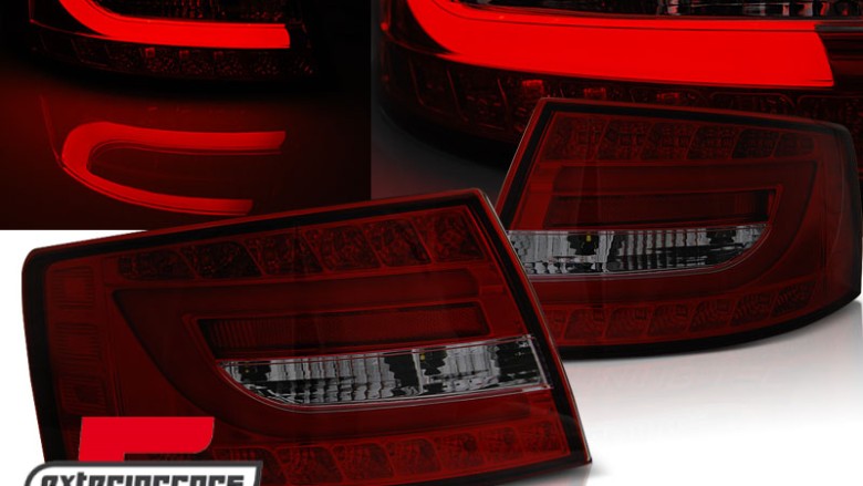 LED stražnja svjetla LedBar dizajn (crvena/smoke) / Audi A6 C6 4F limuzina (2004-07.2008), LDAUC6