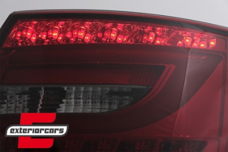 LED stražnja svjetla LedBar dizajn (crvena/smoke) / Audi A6 C6 4F limuzina (2004-07.2008), LDAUC6