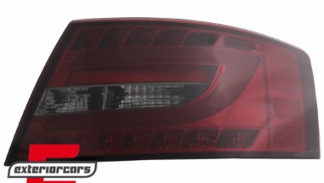LED stražnja svjetla LedBar dizajn (crvena/smoke) / Audi A6 C6 4F limuzina (2004-07.2008), LDAUC6