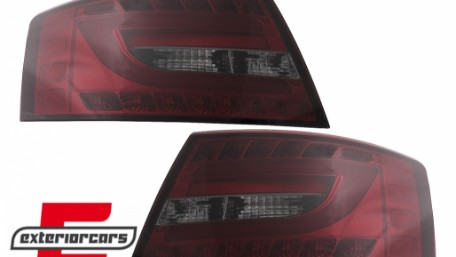 LED stražnja svjetla LedBar dizajn (crvena/smoke) / Audi A6 C6 4F limuzina (2004-07.2008), LDAUC6