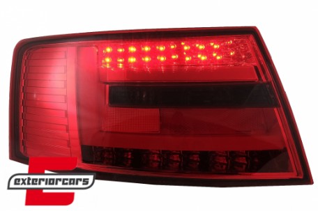 LED stražnja svjetla LedBar dizajn (crvena/smoke) / Audi A6 C6 4F limuzina (2004-07.2008), LDAUG3