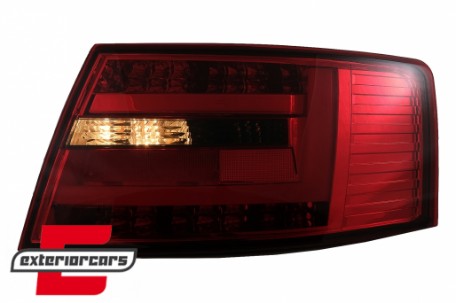 LED stražnja svjetla LedBar dizajn (crvena/smoke) / Audi A6 C6 4F limuzina (2004-07.2008), LDAUG3
