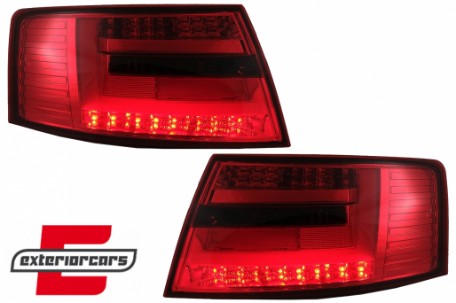 LED stražnja svjetla LedBar dizajn (crvena/smoke) / Audi A6 C6 4F limuzina (2004-07.2008), LDAUG3