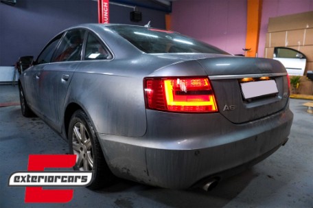 LED stražnja svjetla LedBar dizajn (crvena/smoke) / Audi A6 C6 4F limuzina (2004-07.2008), LDAUG3