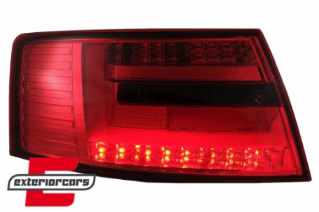 LED stražnja svjetla LedBar dizajn (crvena/smoke) / Audi A6 C6 4F limuzina (2004-07.2008), LDAUG3