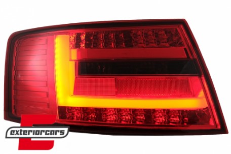 LED stražnja svjetla LedBar dizajn (crvena/smoke) / Audi A6 C6 4F limuzina (2004-07.2008), LDAUG3
