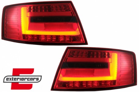 LED stražnja svjetla LedBar dizajn (crvena/smoke) / Audi A6 C6 4F limuzina (2004-07.2008), LDAUG3