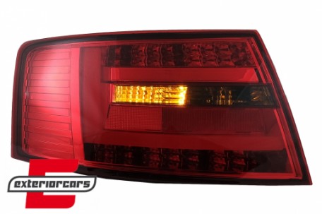 LED stražnja svjetla LedBar dizajn (crvena/smoke) / Audi A6 C6 4F limuzina (2004-07.2008), LDAUG3