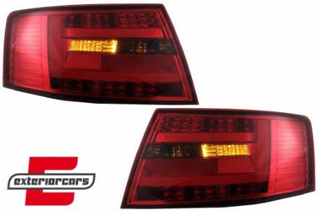 LED stražnja svjetla LedBar dizajn (crvena/smoke) / Audi A6 C6 4F limuzina (2004-07.2008), LDAUG3