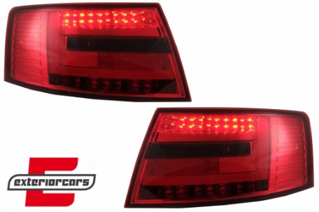 LED stražnja svjetla LedBar dizajn (crvena/smoke) / Audi A6 C6 4F limuzina (2004-07.2008), LDAUG6