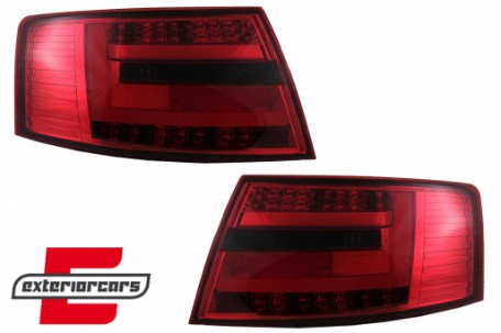LED stražnja svjetla LedBar dizajn (crvena/smoke) / Audi A6 C6 4F limuzina (2004-07.2008), LDAUG6