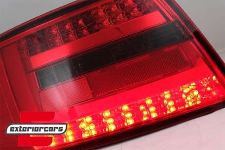 LED stražnja svjetla LedBar dizajn (crvena/smoke) / Audi A6 C6 4F limuzina (2004-07.2008), LDAUG6