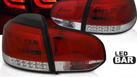LED stražnja svjetla LedBar LED žmigavci (crvena/kristal) / Volkswagen Golf VI (2008-2013), LDVWM8