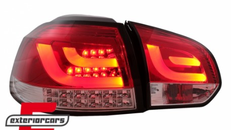 LED stražnja svjetla LedBar LED žmigavci (crvena/kristal) / Volkswagen Golf VI (2008-2013), LDVWM8