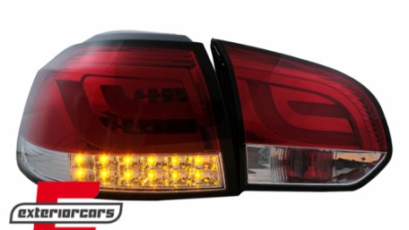 LED stražnja svjetla LedBar LED žmigavci (crvena/kristal) / Volkswagen Golf VI (2008-2013), LDVWM8