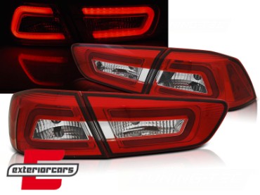 LED stražnja svjetla LightBar (crvena/kristal) / Mitsubishi Lancer 8 limuzina (2007-2011), LDMI08