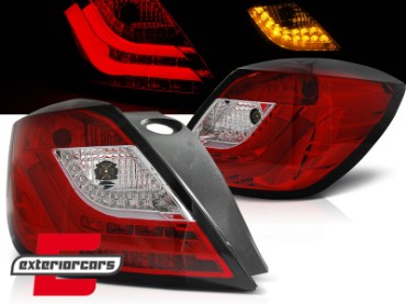 LED stražnja svjetla LightBar (crvena/kristal) / Opel Astra H GTC 3V (2005-2009), LDOP48
