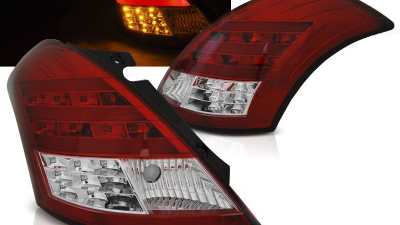 LED stražnja svjetla LightBar (crvena/kristal) / Suzuki Swift V (2010-2017), LDSI05