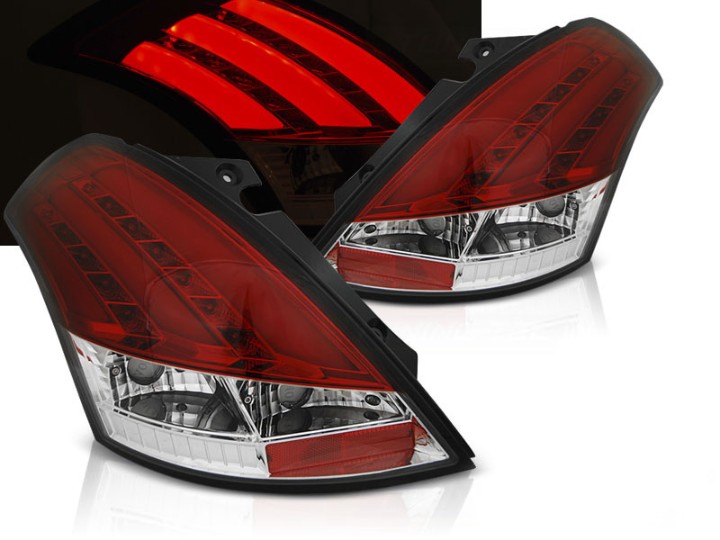 LED stražnja svjetla LightBar (crvena/kristal) / Suzuki Swift V (2010-2017), LDSI15