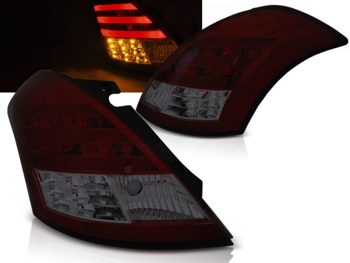 LED stražnja svjetla LightBar (crvena/smoke) / Suzuki Swift V (2010-2017), LDSI06