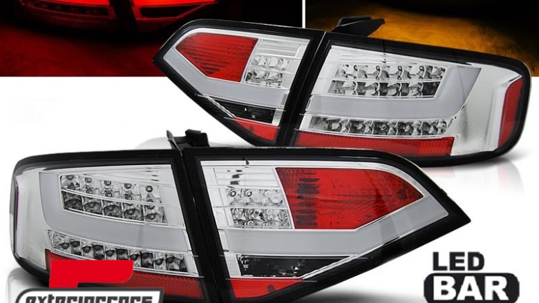 LED stražnja svjetla LightBar dizajn (chrome) / Audi A4 B8 limuzina (2008-2011), LDAU96