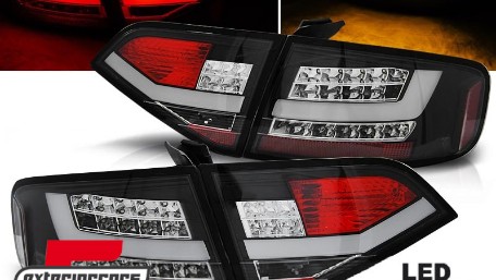 LED stražnja svjetla LightBar dizajn (crna) / Audi A4 B8 limuzina (2008-2011), LDAUA0