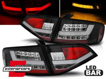 LED stražnja svjetla LightBar dizajn (crna) / Audi A4 B8 limuzina (2008-2011), LDAUA0