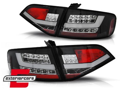 LED stražnja svjetla LightBar dizajn (crna) / Audi A4 B8 limuzina (2008-2011), LDAUA0