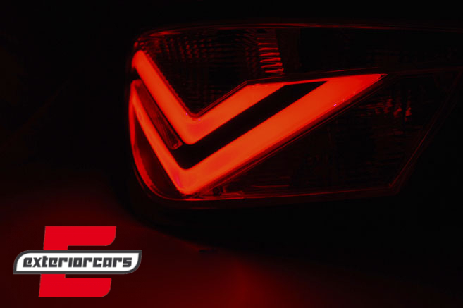LED stražnja svjetla LightBar dizajn (crna) / Seat Ibiza 6J (2008-2012) hatchback 3V, LDSE24