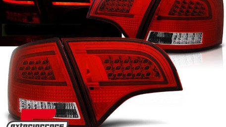 LED stražnja svjetla LightBar dizajn (crvena/kristal) / Audi A4 B7 (2004-2008) karavan, LDAUB0